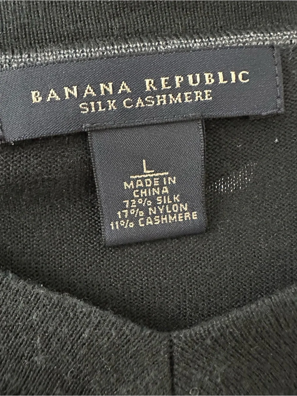 Banana Republic Men's Black V neck Sweater